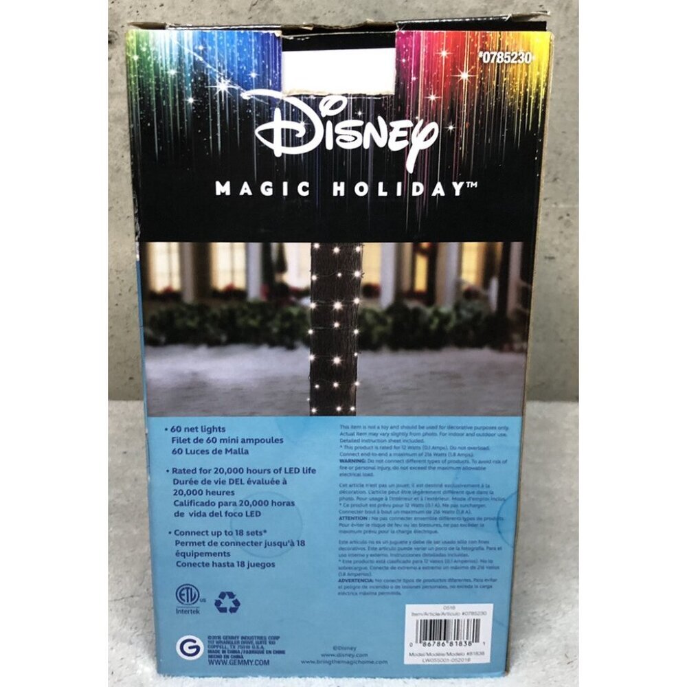 Disney Magic Holiday Shimmering Pure White LED Tree Wrap Lights 60 Ct (2x6 ft) - Picture 4 of 5